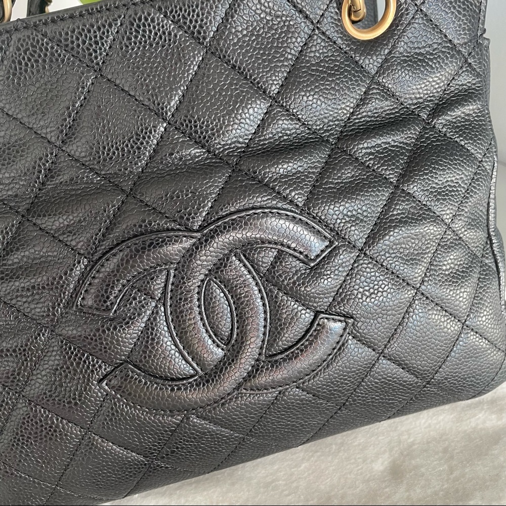 ❤️SOLD❤️ CHANEL Logo Quilted Timeless Caviar Petite Tote Bag - Picture 3 of 14